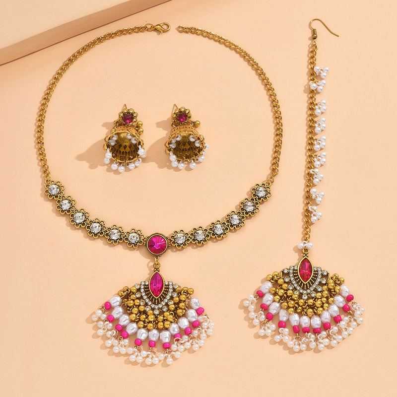 Indian Ethnic Style Vintage Gemstone Beads 2 Necklaces