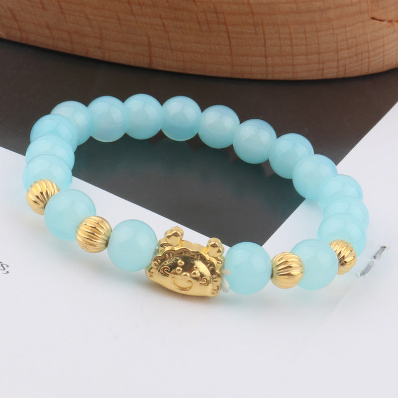 Imitation Agate Exquisite Iron Flower Fu Bracelets