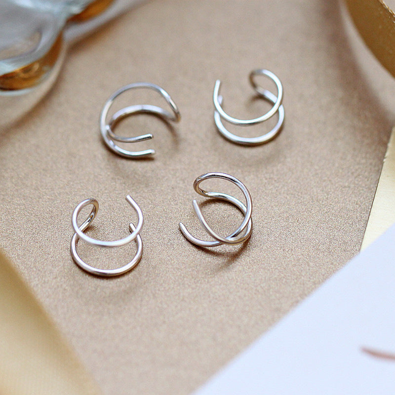 Women's & Men's Double-line Cross Personality Cool Bone Hook Ear Clip