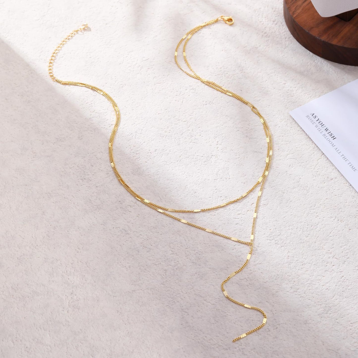 Women's Tablet Chain Tassel Y-shaped Fashionable Necklace