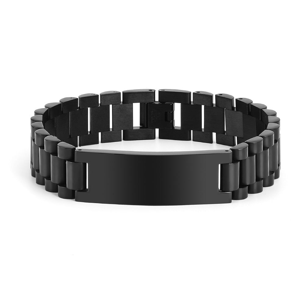 Damen- und Herren-Titanstahl-Paar-Edelstahl-Uhrenarmband mit Armbändern