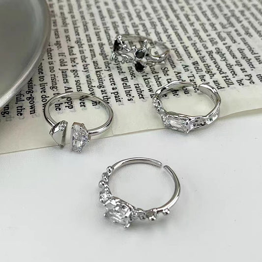 Opening Personality High Sense Zircon Diamond Rings