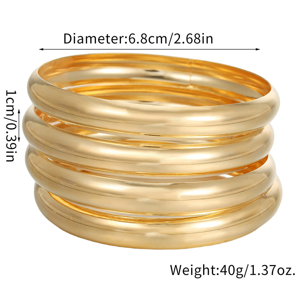 Light Luxury Gold Pigment Twin Female Advanced Sensitive Bracelet