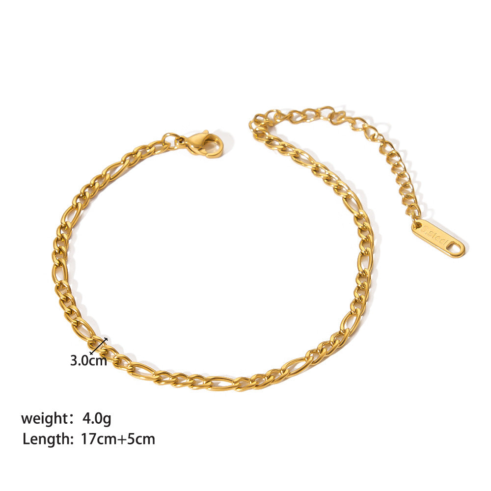 Women's Fashion Stainless Steel Fine Blade Chain Bracelets