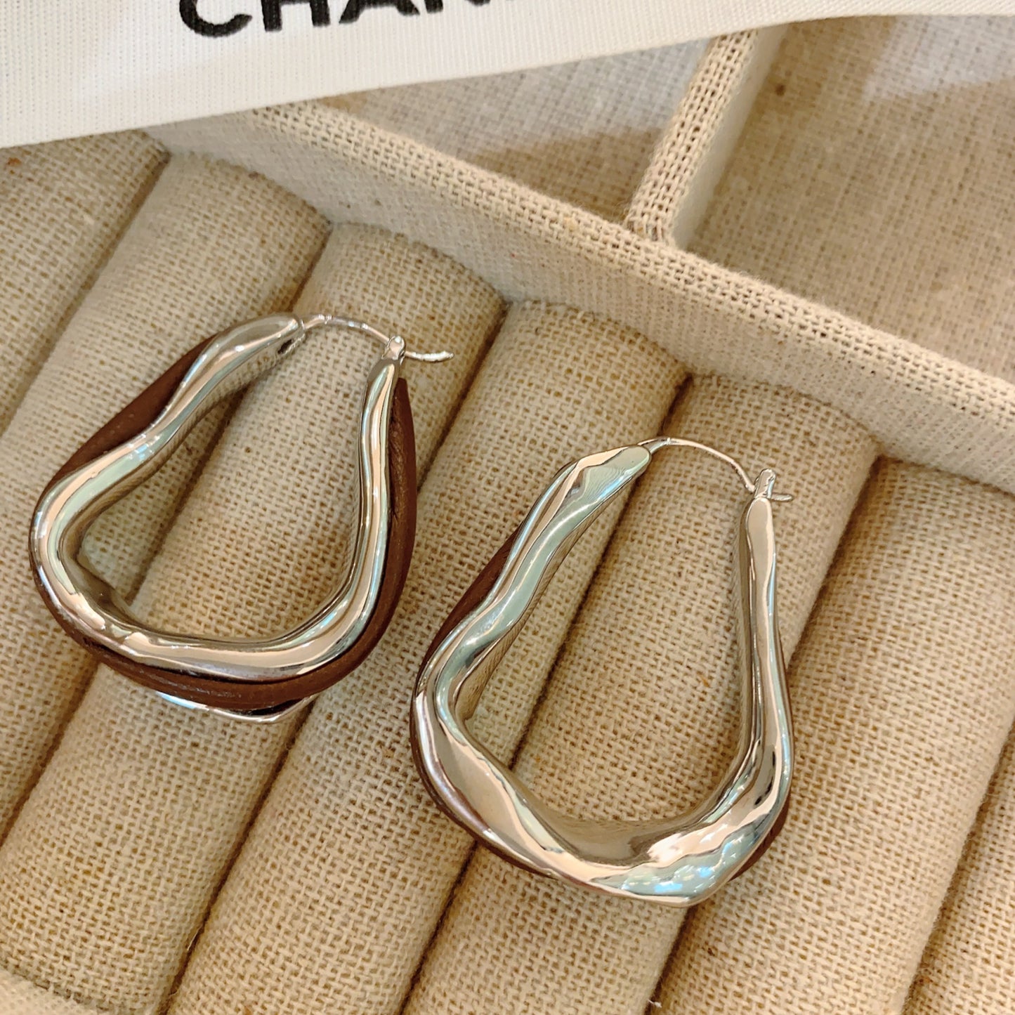 Small Simple Elegant Geometric Irregular Oval Large Size Earrings