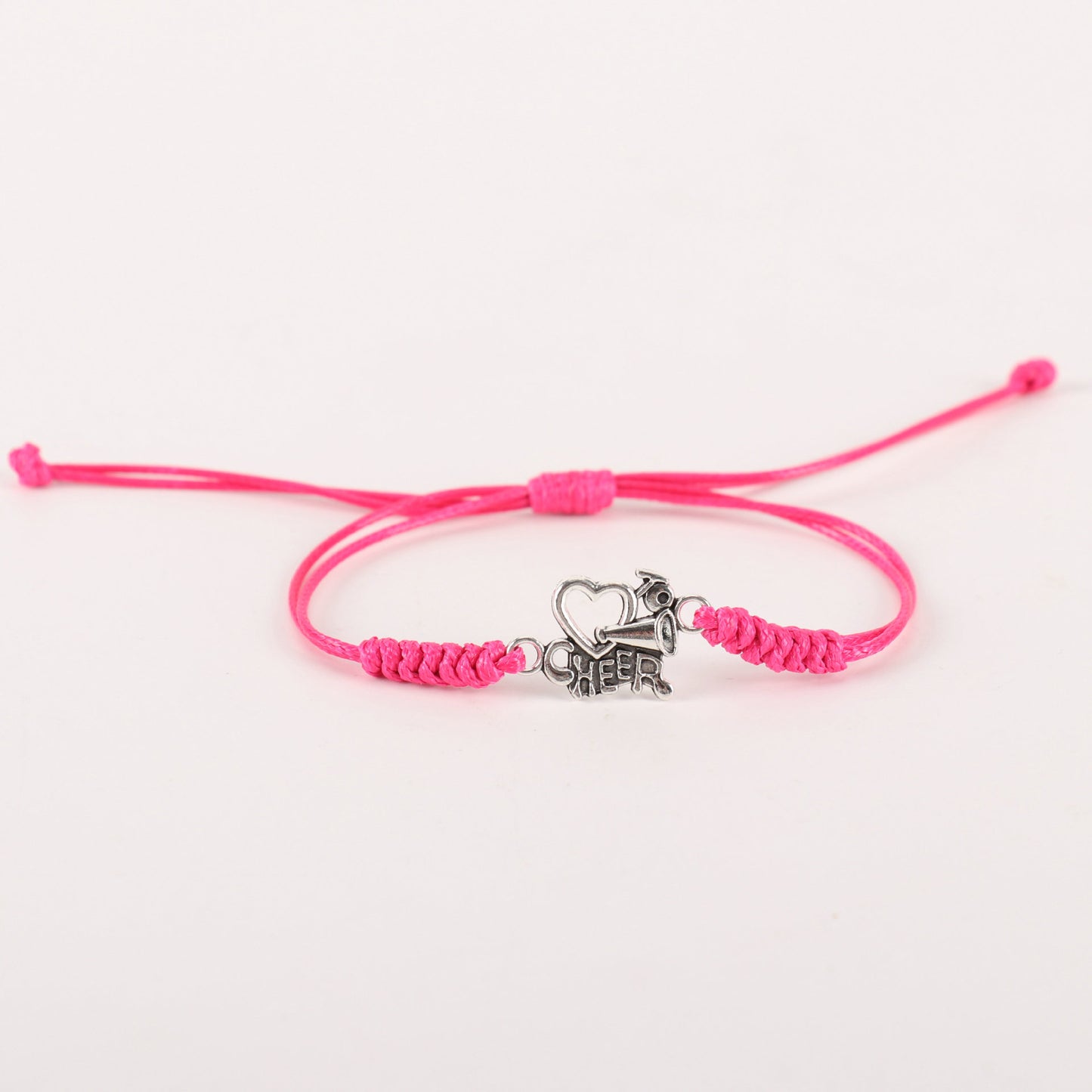 Women's Cheerleading Sports Cheer Come On Wax Line Textile Bracelets