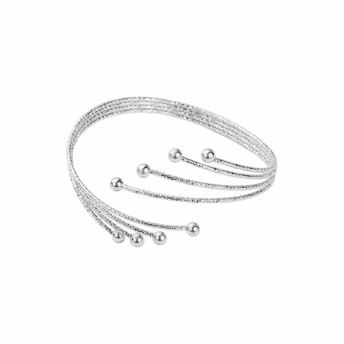 Water Drop Leaves Open Armband Exaggerated Personalized Line Metal Bracelet
