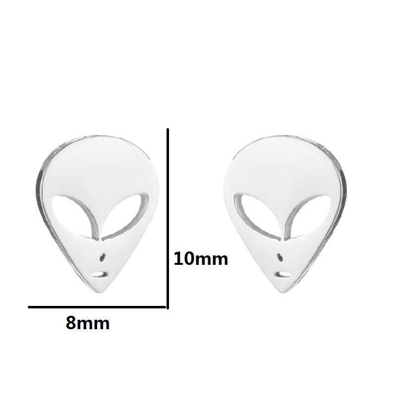 Stainless Steel Material Funny Mini Ear Stud Earrings