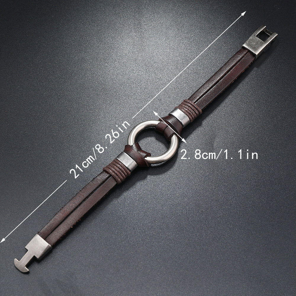 Men's Trendy Fashionable Man Simple Woven Cattle Bracelets