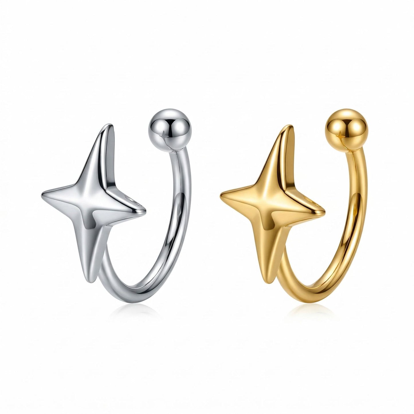 Copper Micro Inlaid Zircon Shaped Exquisite Versatile Without Ear Clip