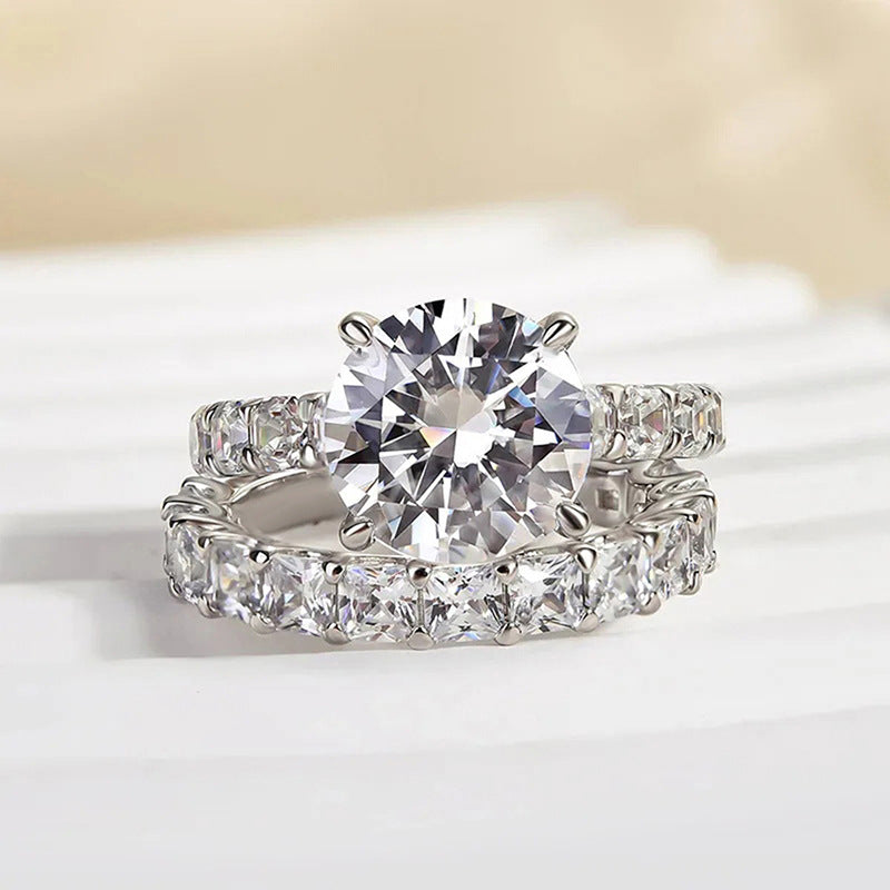 Women's Luxury Party Inlaid Couple Wedding Old Money Ring