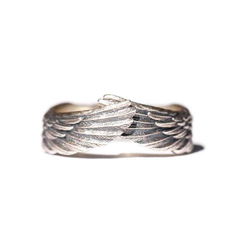 Women's & Men's & Angel Wings Thai Sier Couple And Rings