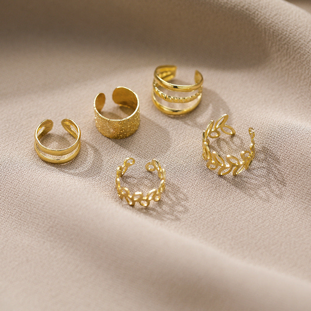 Sweet Cool Personality Hollow Leaves Type Ear Clip