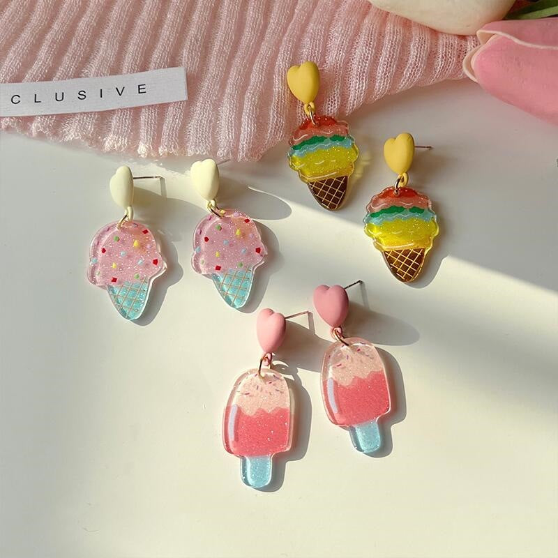 Ice Cream Girlish Style Cute Niche Earrings