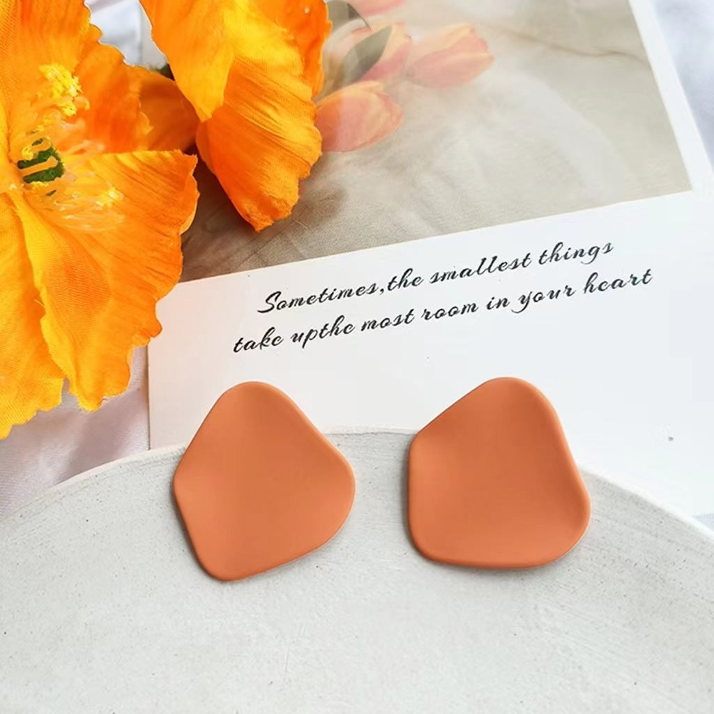 Women's Orange Elegant Retro Irregular Artistic Geometric Earrings