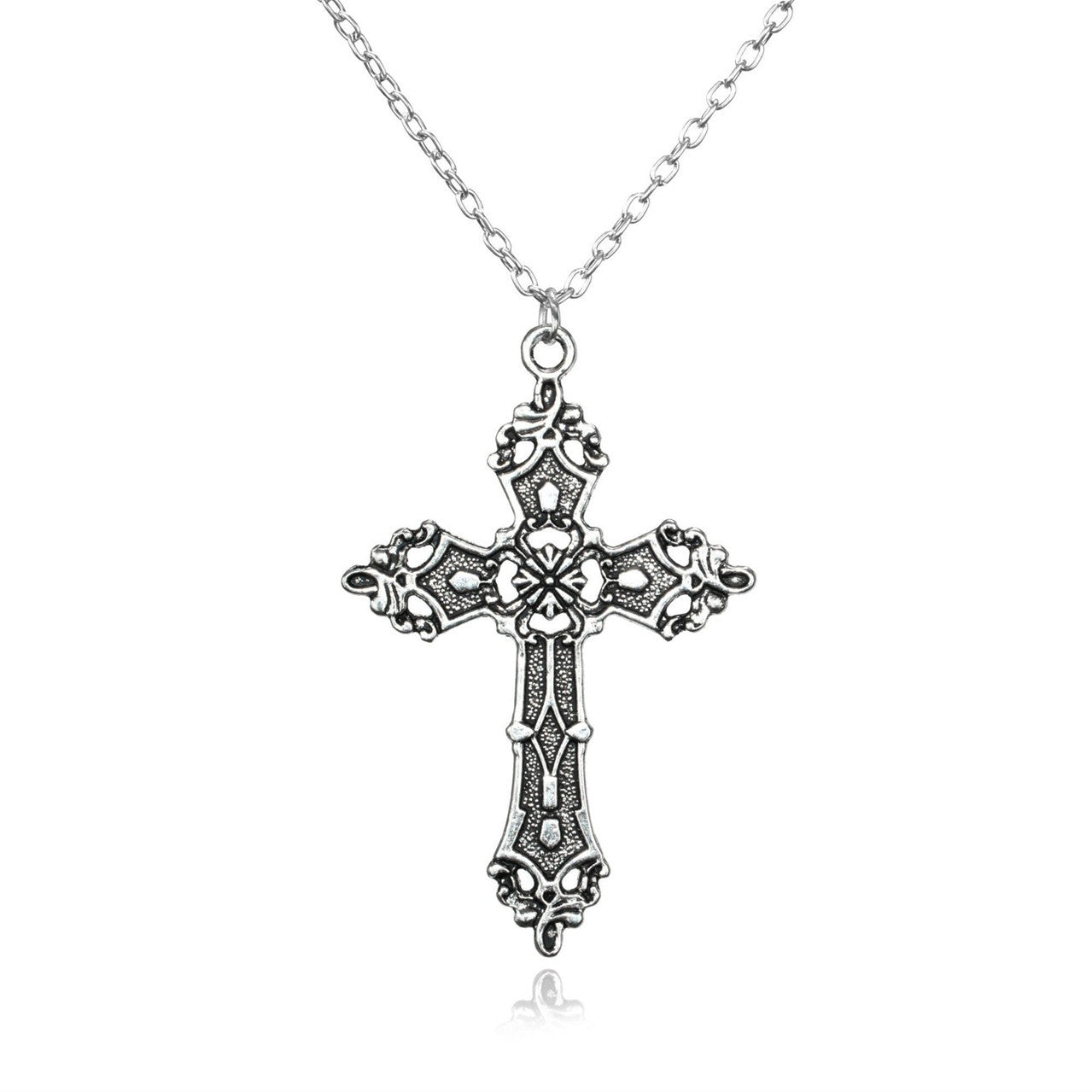 Colliers avec pendentif croix baroque vintage bohème Madonna