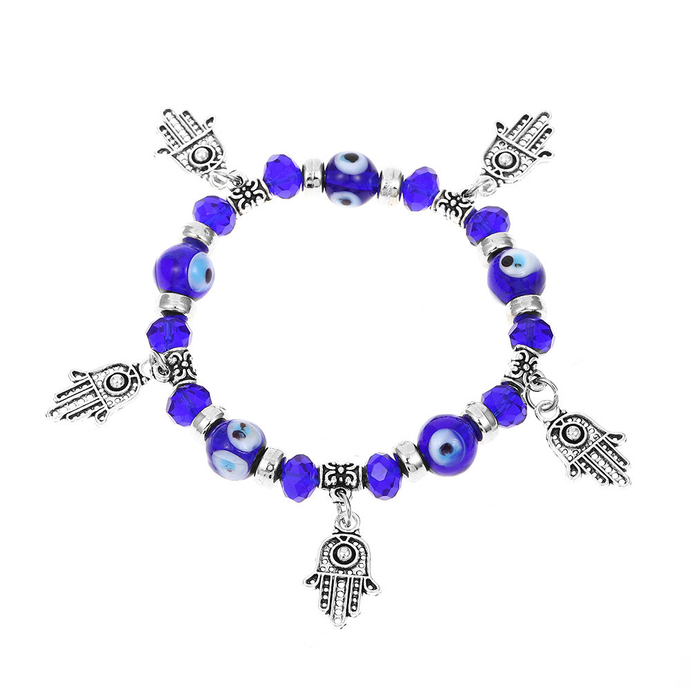 Blaue Teufelsauge-Harzkugel-Fatima-Armbänder