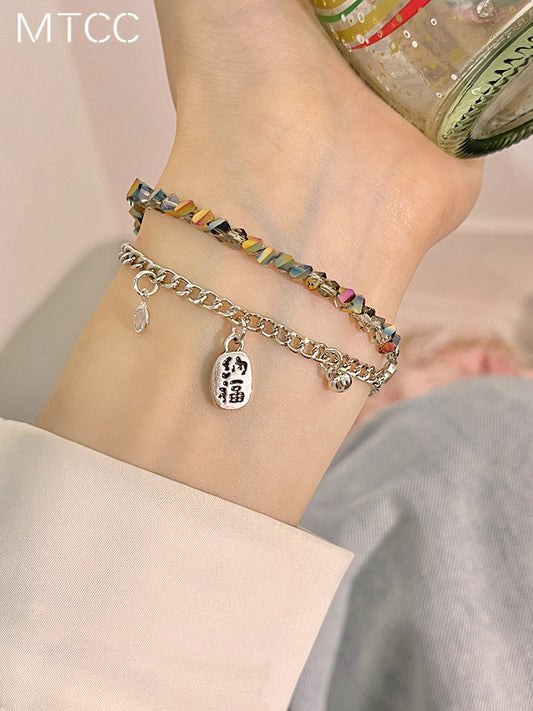 Casual Colorful Crystal Design Girlfriends Trendy Bracelets