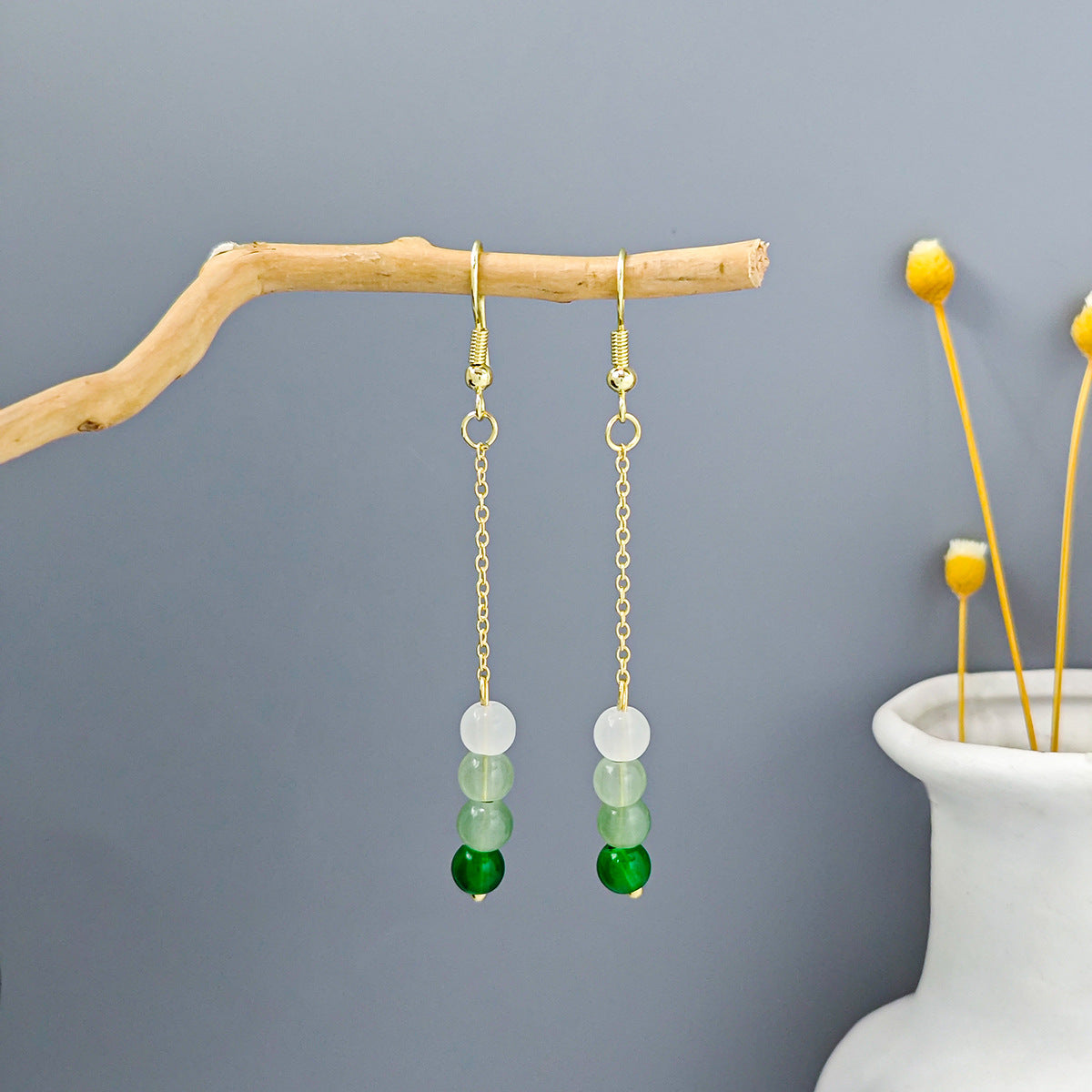 Selection Of Chinese Ancient Style Beaded Long Fringe National Hollow Earrings