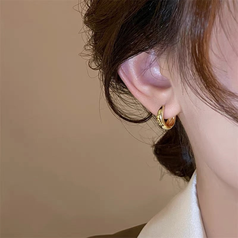 Women's Trendy Electroplated Exquisite Three-piece Personalized High Earrings