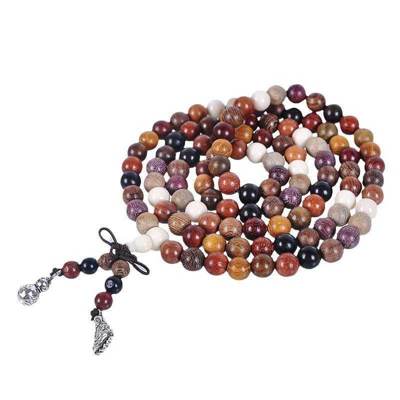 Women's Wooden Beaded Beads Rosary Rosewood Door Frame Yellow Pear Bracelets