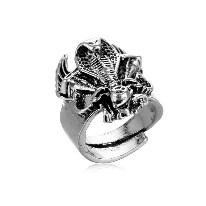 Fashion Retro Distressed Temperament Trend Alloy Ring