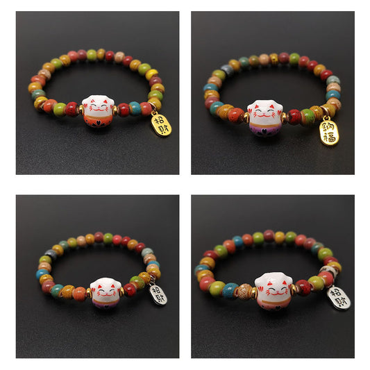 Cat Cartoon Retro Ethnic Style Friend Bracelets