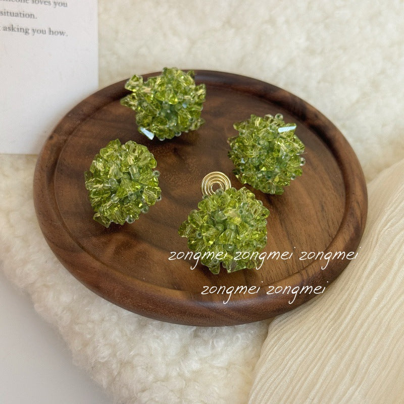 Fresh Beaded Niche High Sense Holiday Unique Without Pierced Ears Rings