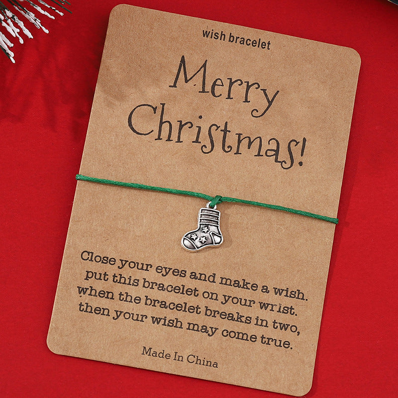 Christmas Holiday Card Carrying Strap Personalized Bracelets