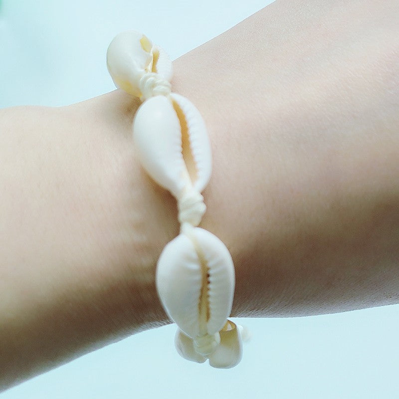 Muschelgewebte Wax Line Handgewebte bemalte Armbänder