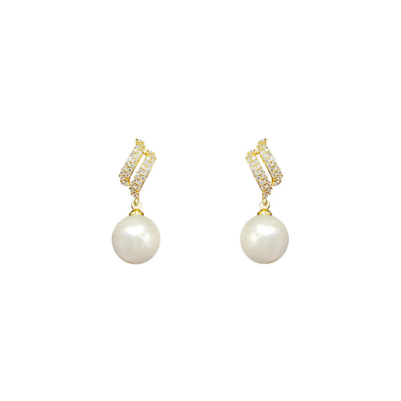 Comfortable Pearl Temperamental Light Luxury Sense Earrings