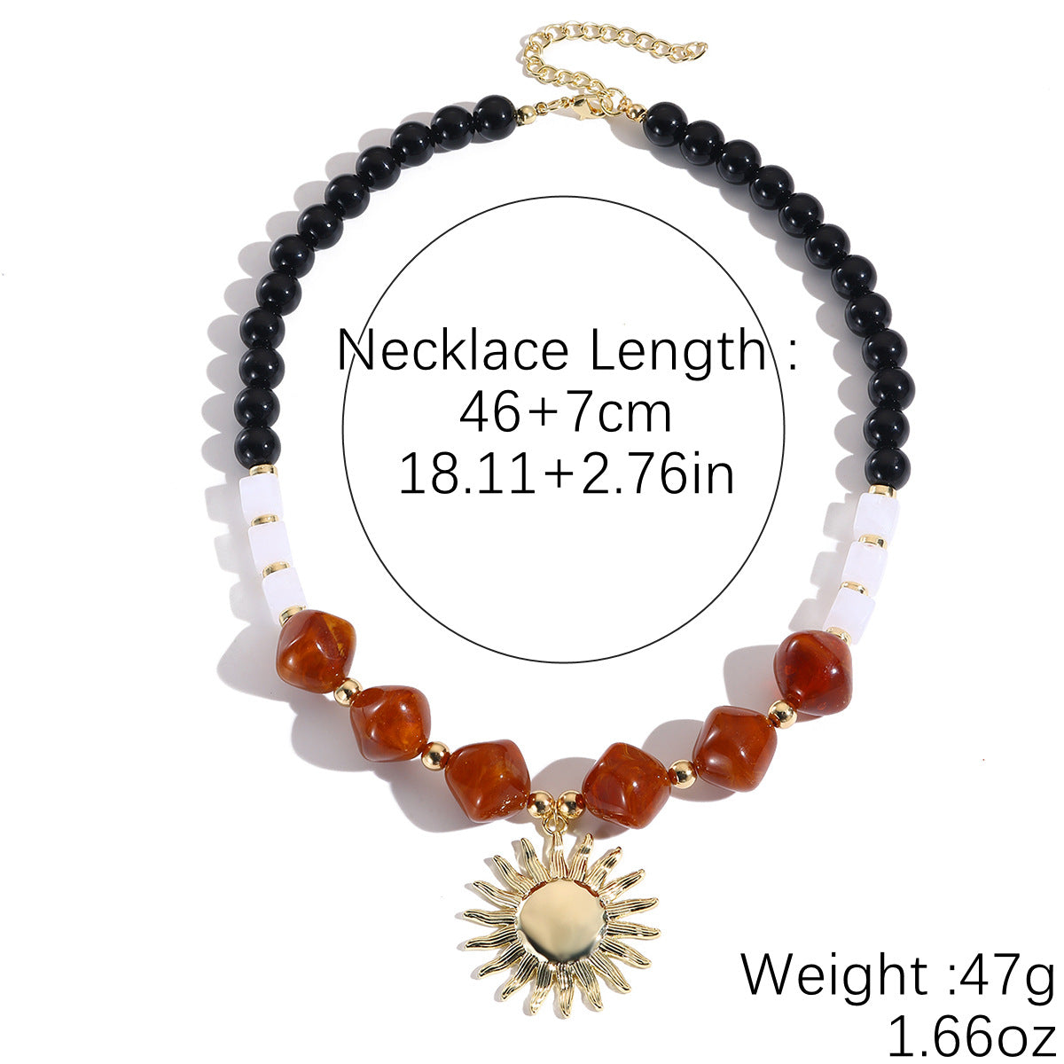 Acrylic Bead Bohemian Crystal Niche High-grade Necklace