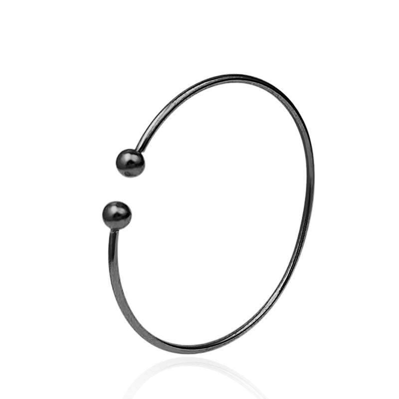 Open Sier Glossy Simple Garlic Korean Beads Bracelets