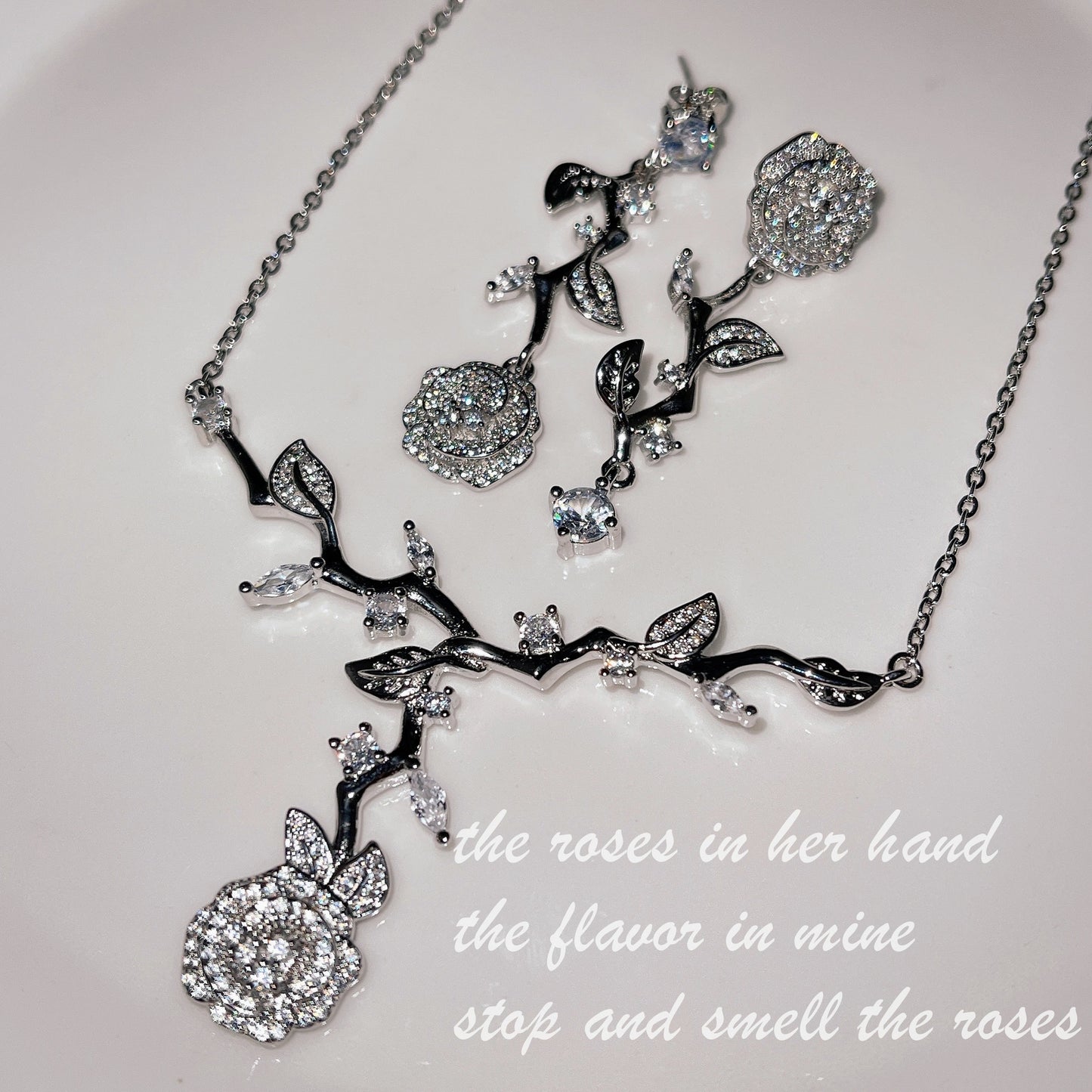 Temperament Jardin Monet Rose Super Classic Jewelry Set