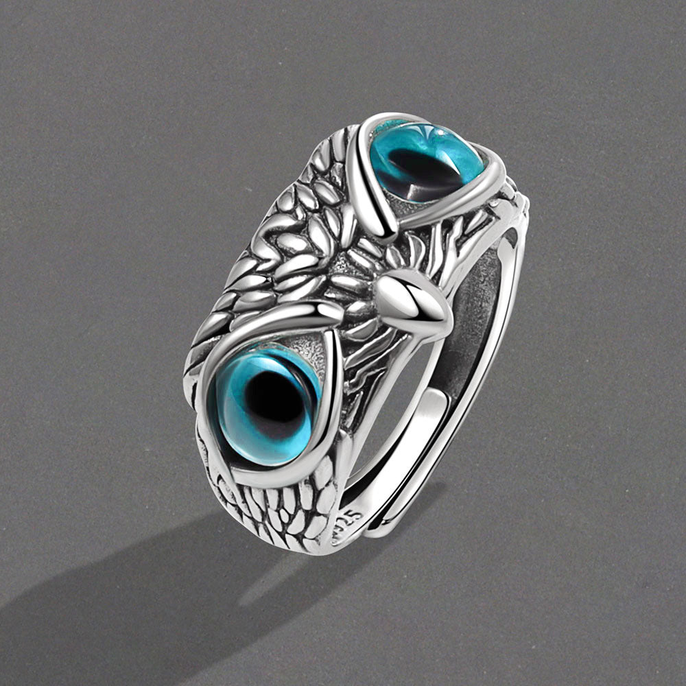 Women's & Men's & Eye Owl And Can Wear Open Adjustable Rings