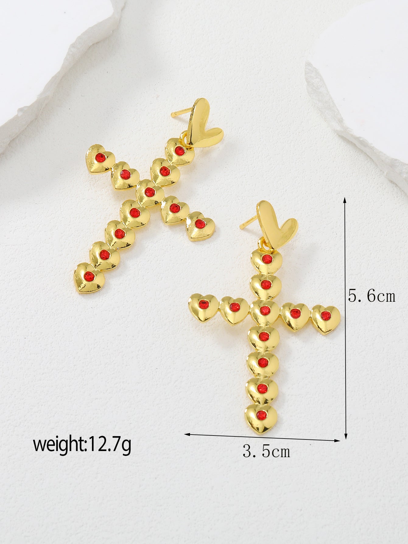 Style Gem Series Geometric Square Water Stud Earrings