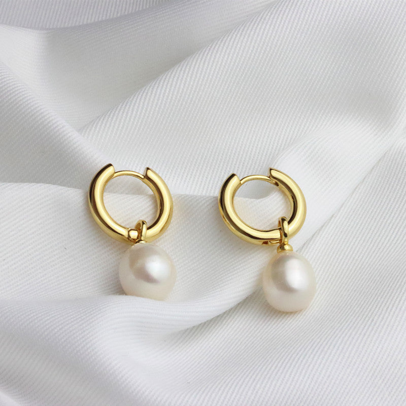 Boucles d'oreilles en perles pour femmes, Clip d'oreille de luxe léger de haute qualité