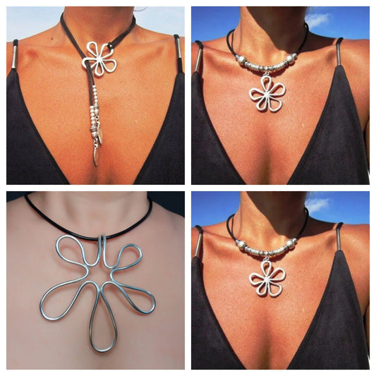 Hollow Large Flower Artistic Retro Personality Necklaces