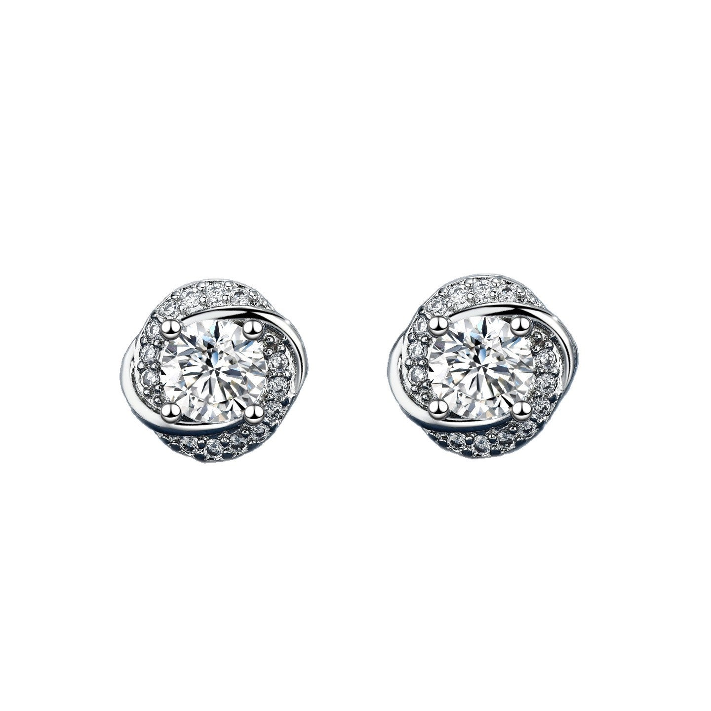 Women's Four Leaf Clover Ear Full Diamond Series Earrings