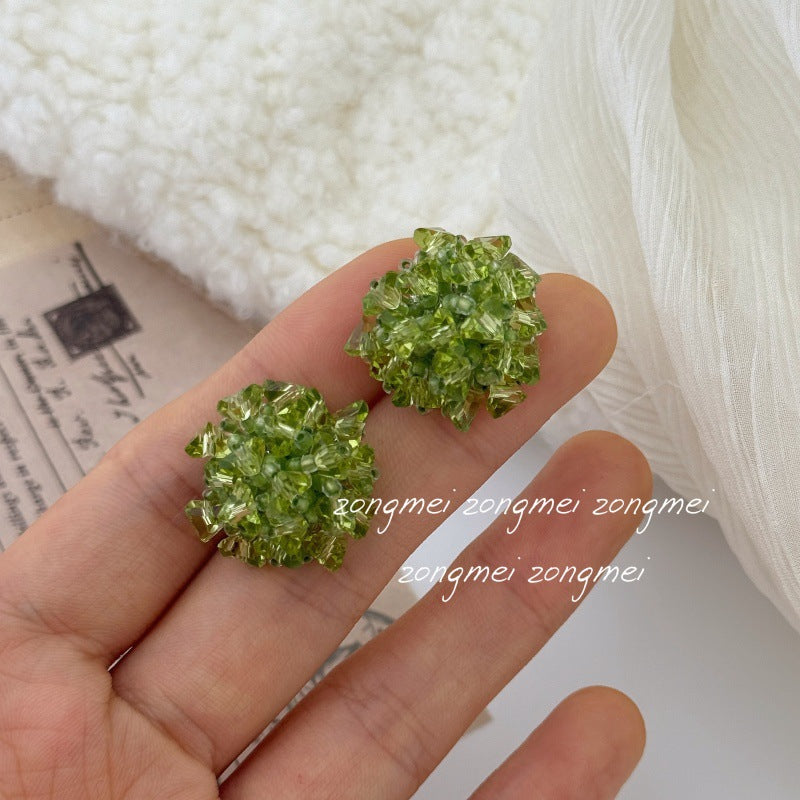 Fresh Beaded Niche High Sense Holiday Unique Without Pierced Ears Rings