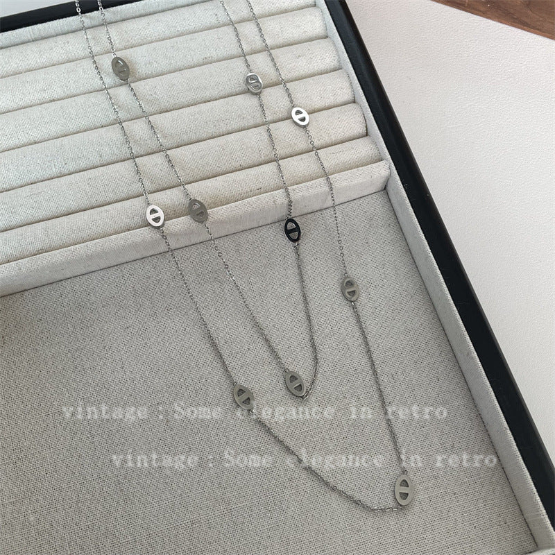 Nose Titanium Steel Super Long Sweater Chain Necklaces