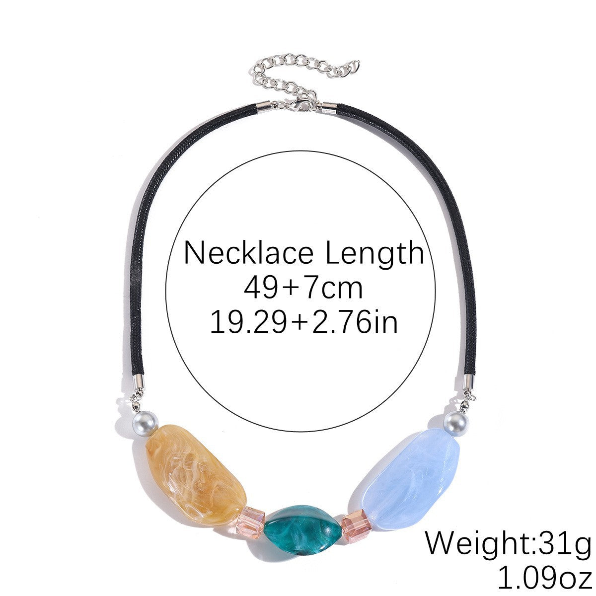 Acrylic Bead Bohemian Crystal Niche High-grade Necklace