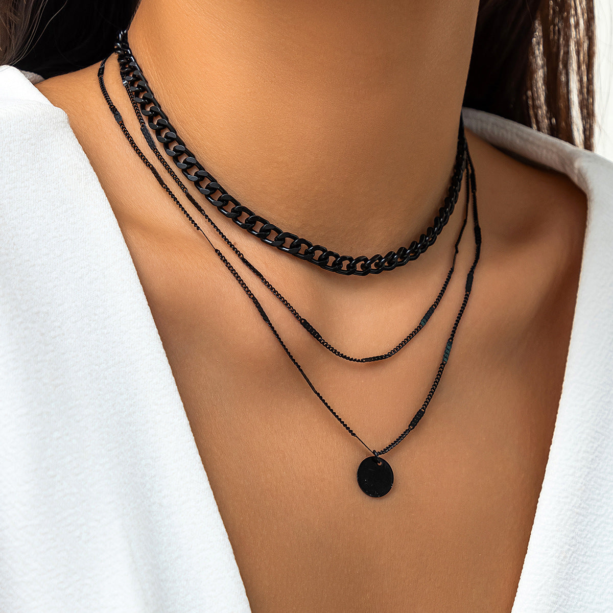 Chain Cold Style Simple Imitation Pearl Necklaces