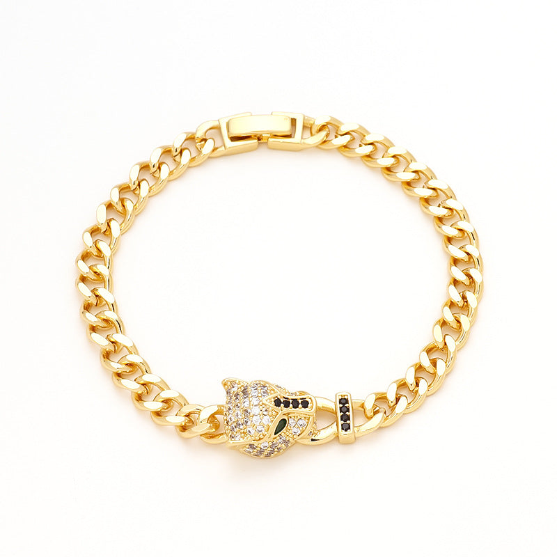 Women's Fashion Ornament Personalized Hip Hop Exaggerated Leopard Bracelets