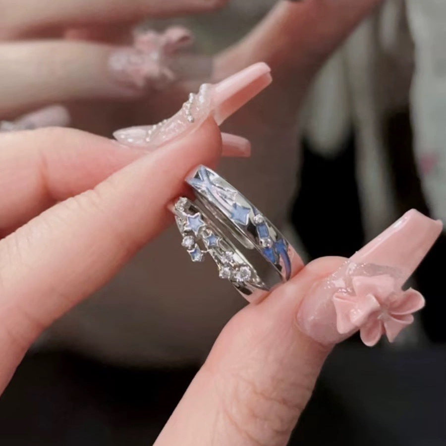 Women's & Men's Drop Night Couple Design High Sense Graceful Ring