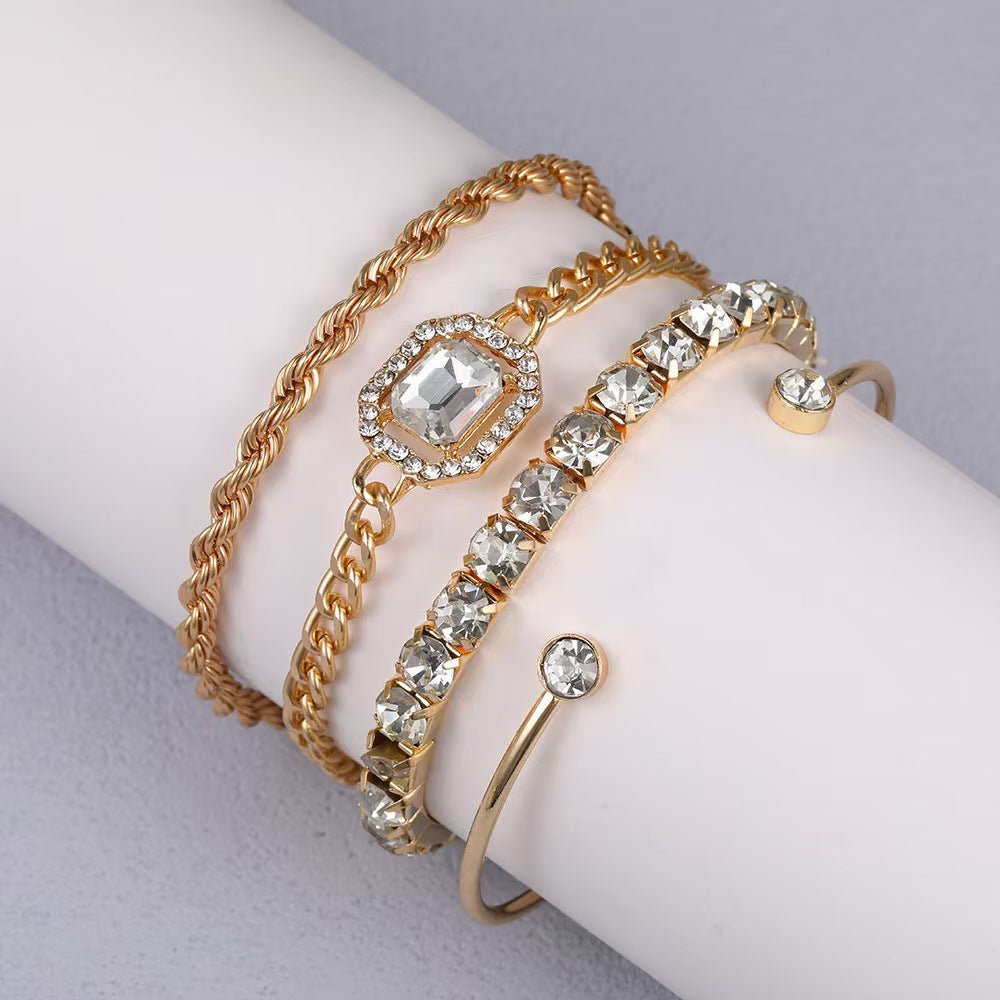 Women's Diamond Heart Alloy Niche High Sense Bracelet