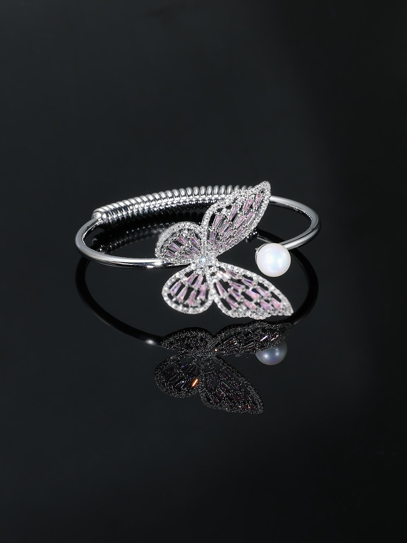 Women's Floral Hollow Glossy Chrysanthemum Fritillary Round Snake-shaped Bracelet