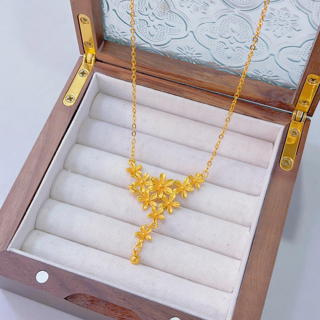 Ginkgo Leaf Variety Retro Affordable Luxury Fashion Design Necklace