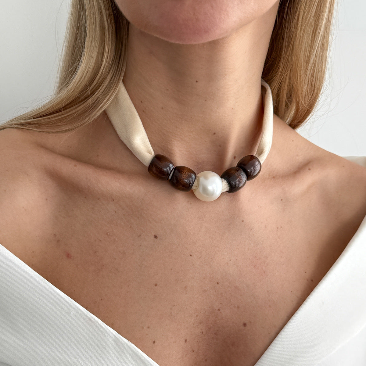 Leopard Print Silk Scarf Flannel Knotted Female Creative Imitation Necklace