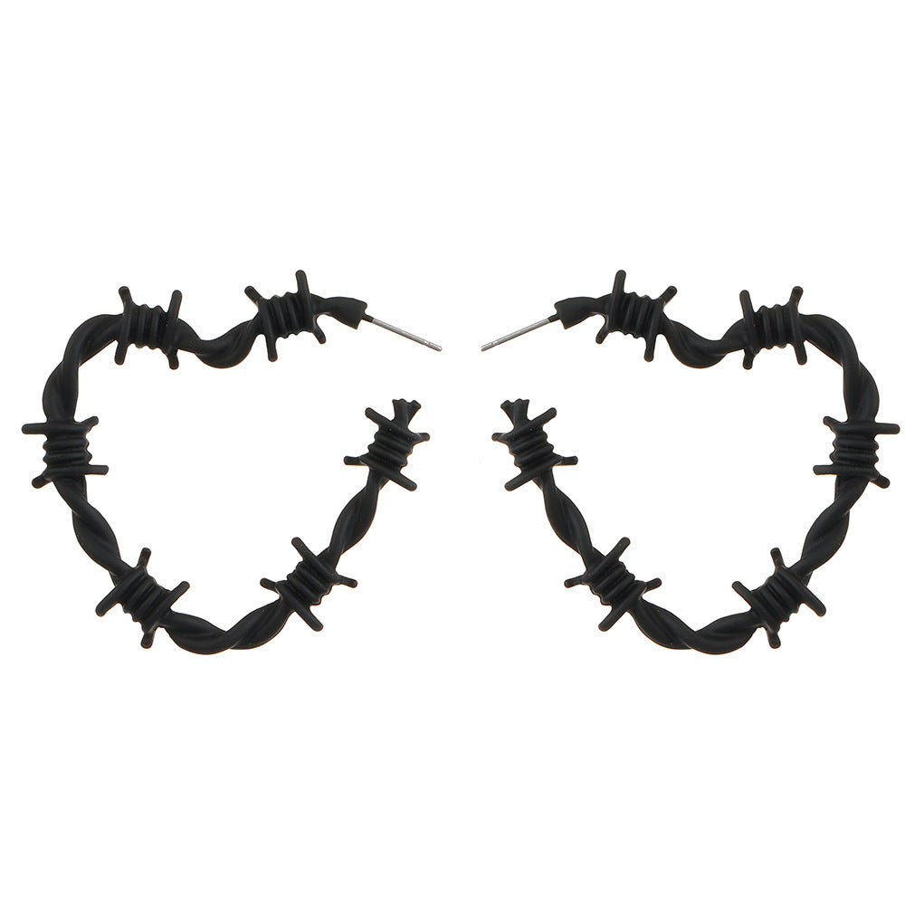 Style Retro Exaggerated Knotted Twisted Thorns Earrings